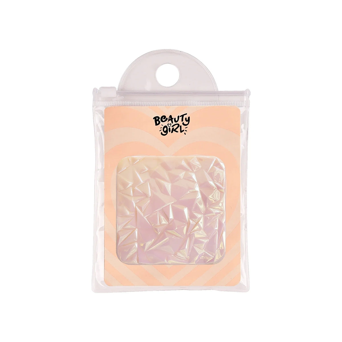 Pembe Hologram Kare Cep Aynası