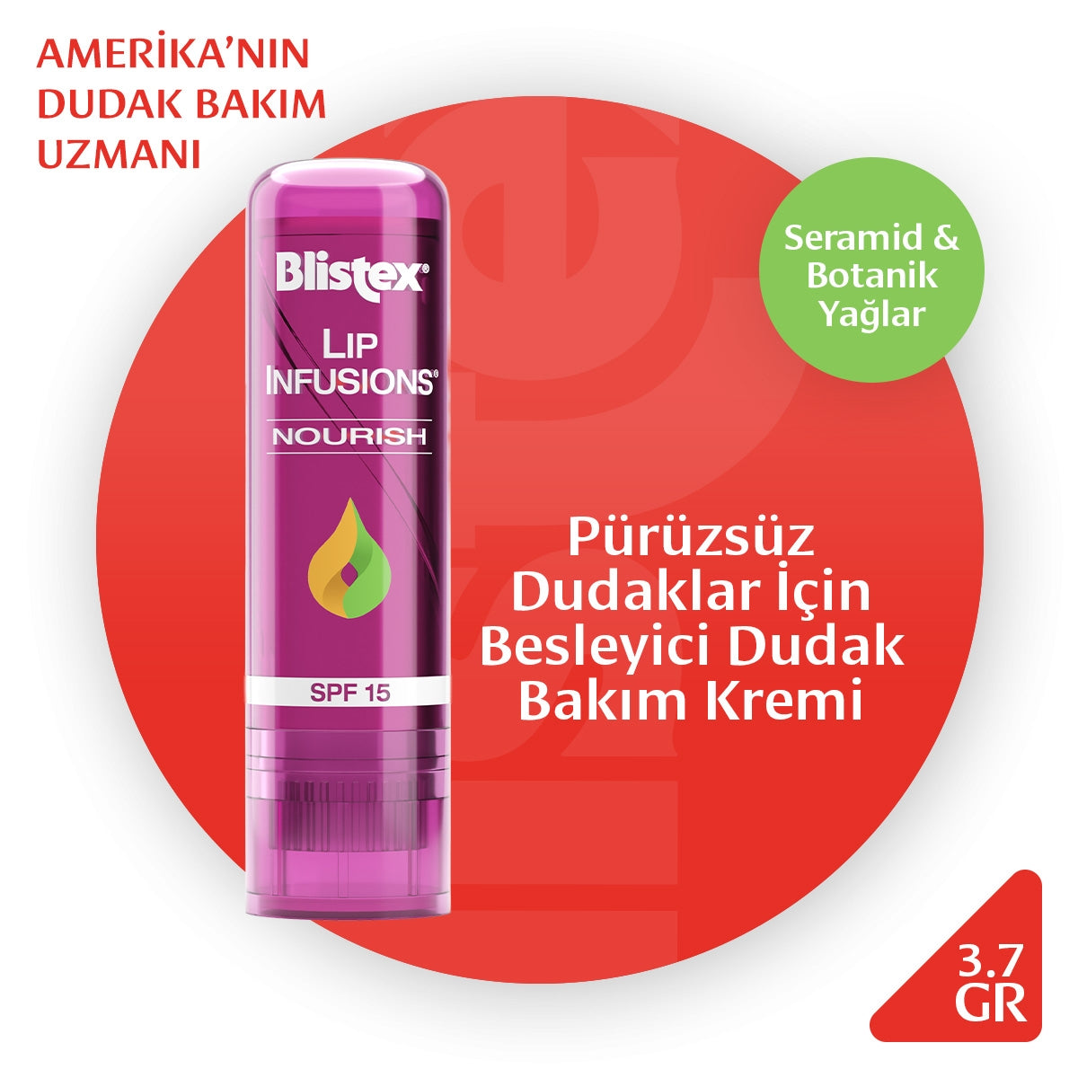 Lip Infusion Nourish Dudak Koruyucu SPF15 3,7 gr
