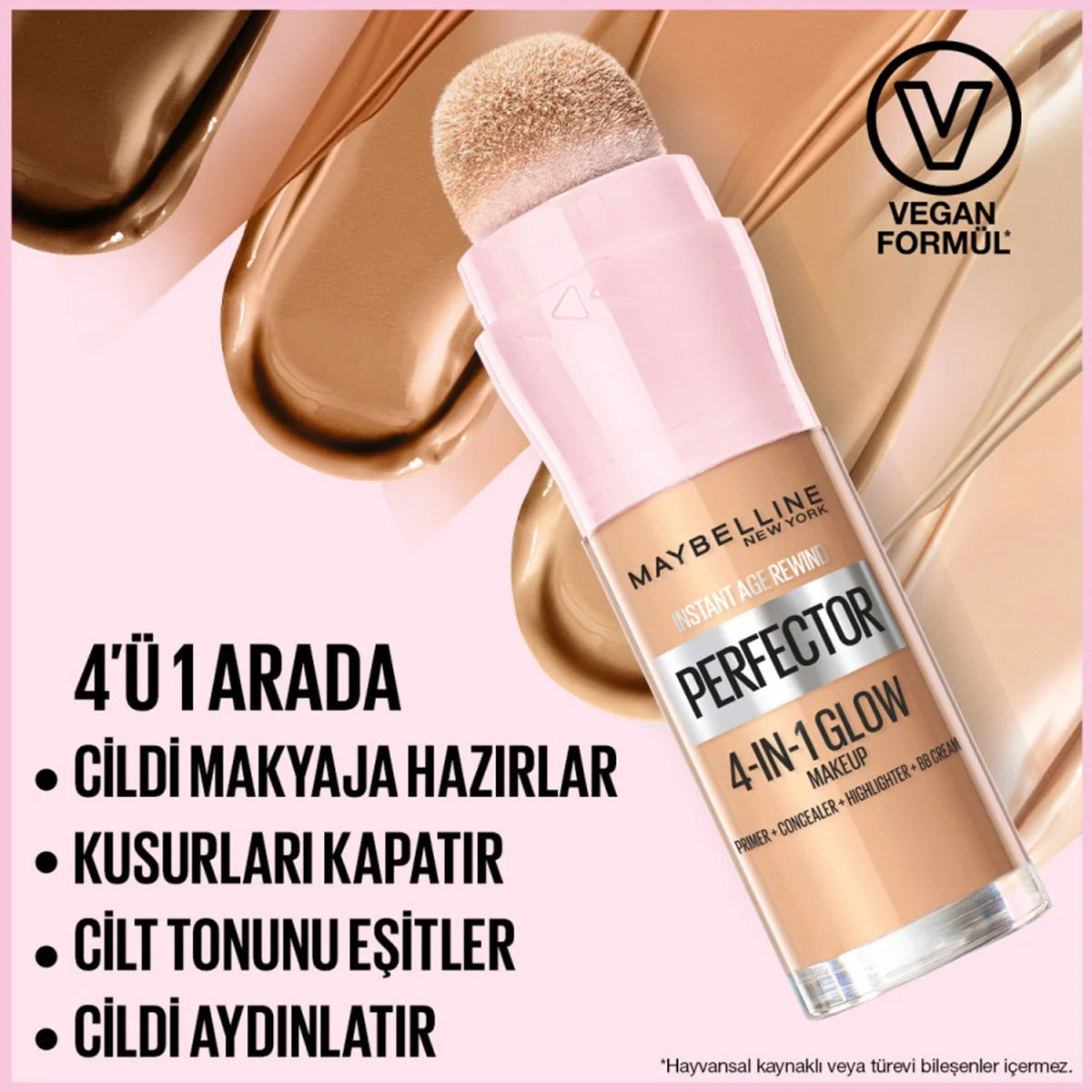Fondöten Instant Perfector Glow 4 Etki 1 Arada 01 Light
