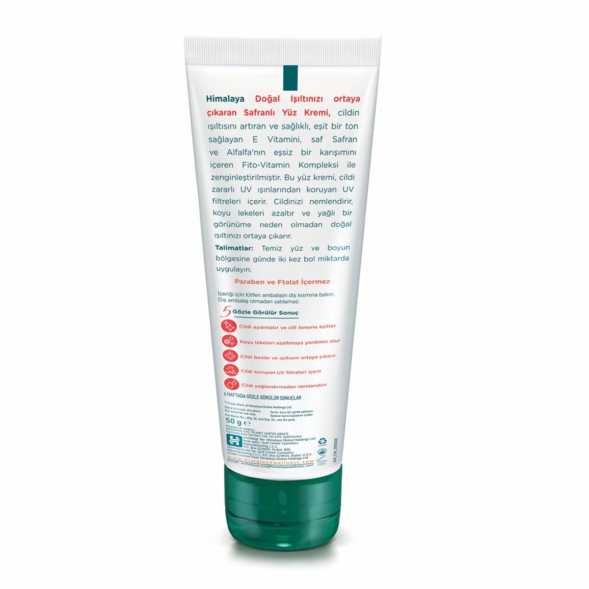 NATURAL GLOW SAFRAN YUZ KREMI 50 GR