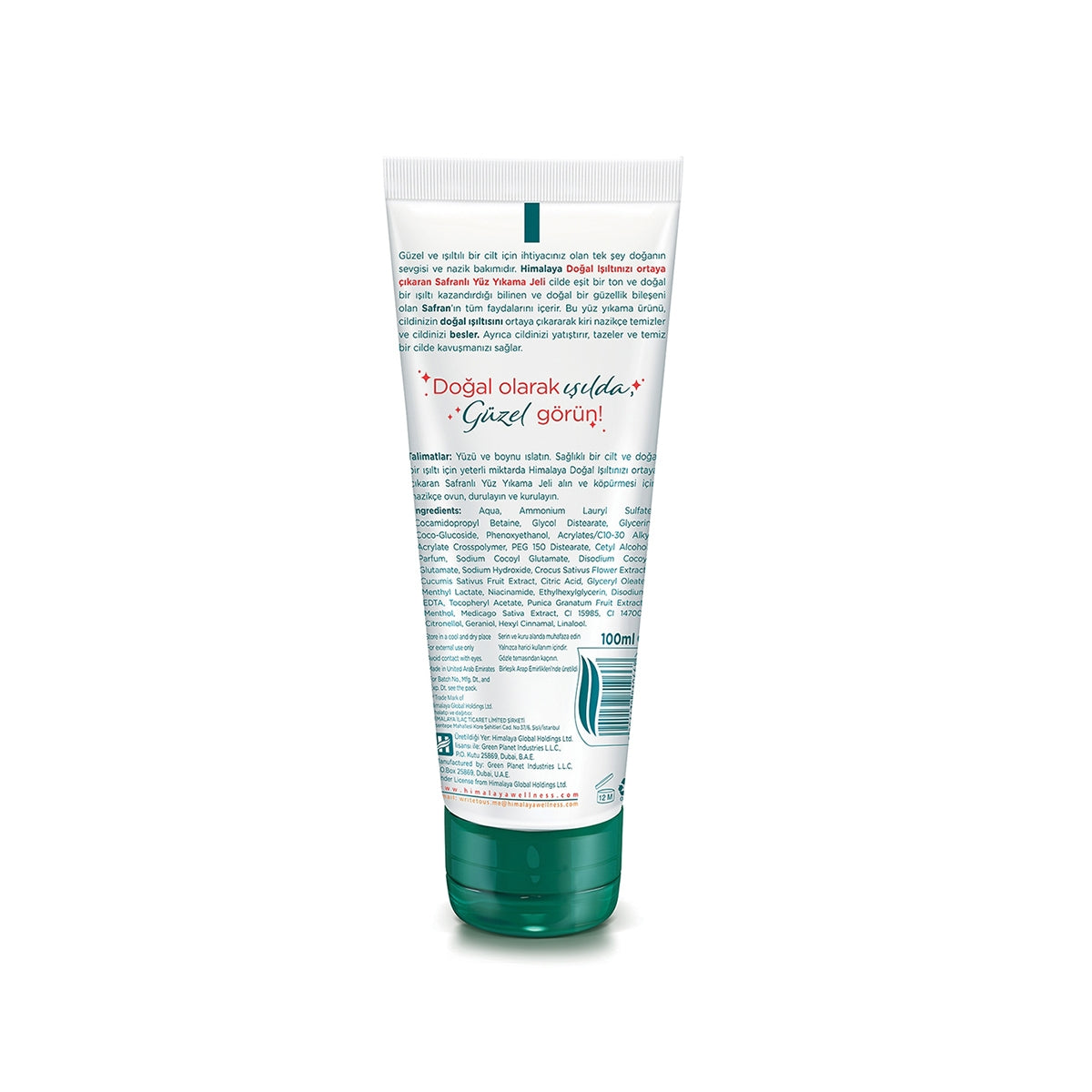 YUZ TEMIZLEME JELI NATURAL GLOW SAFRAN 100 ML
