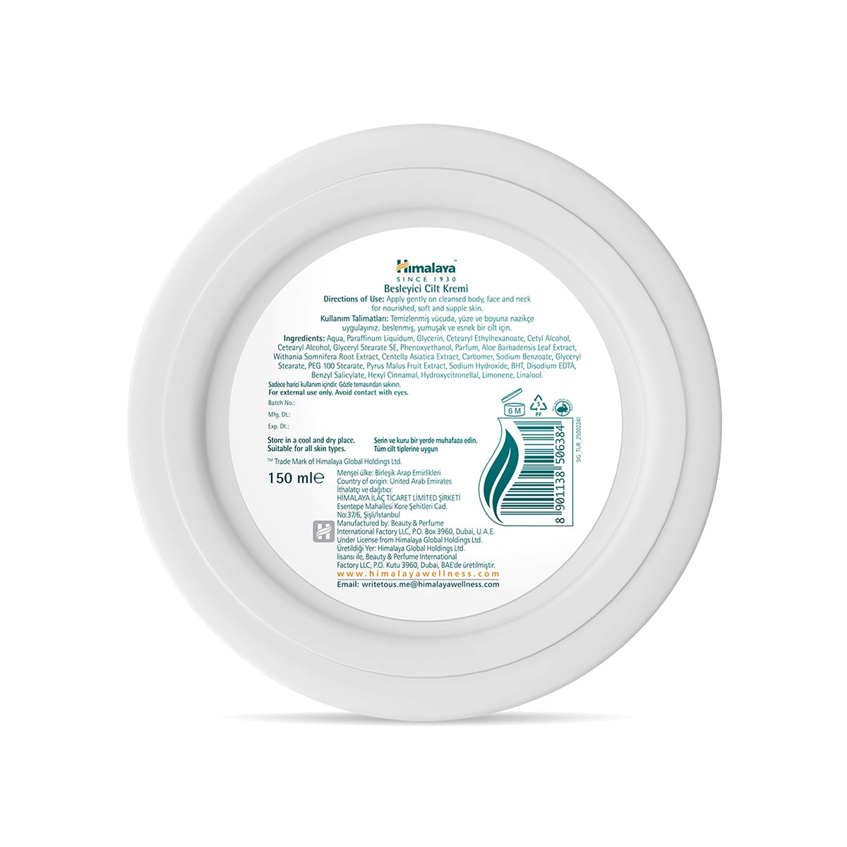 EL VE VUCUT KREMI BESLEYICI 150 ML