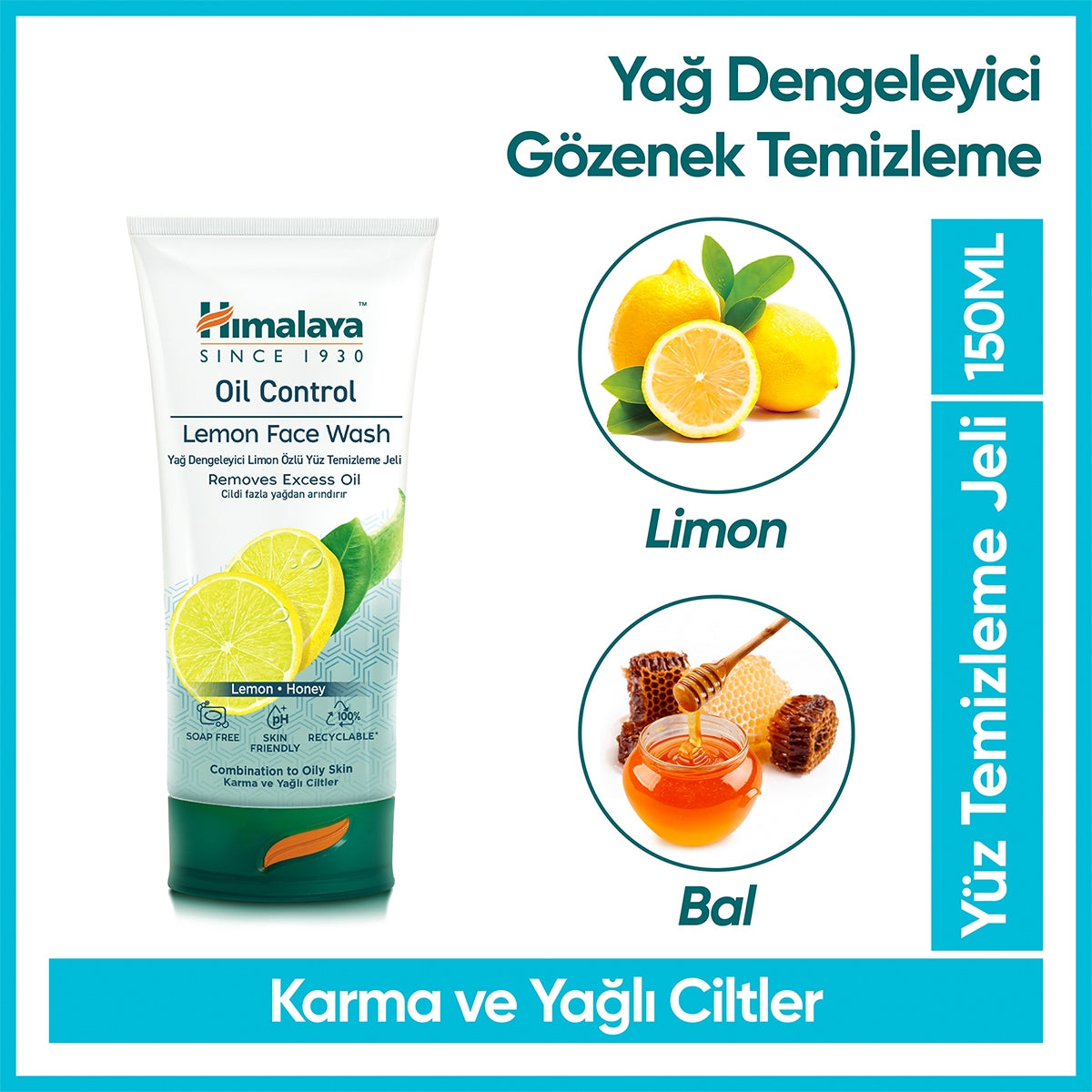 HIMALAYA YUZ TEMIZLEME JELI YAG DENGELEYICI LIMON 150 ML