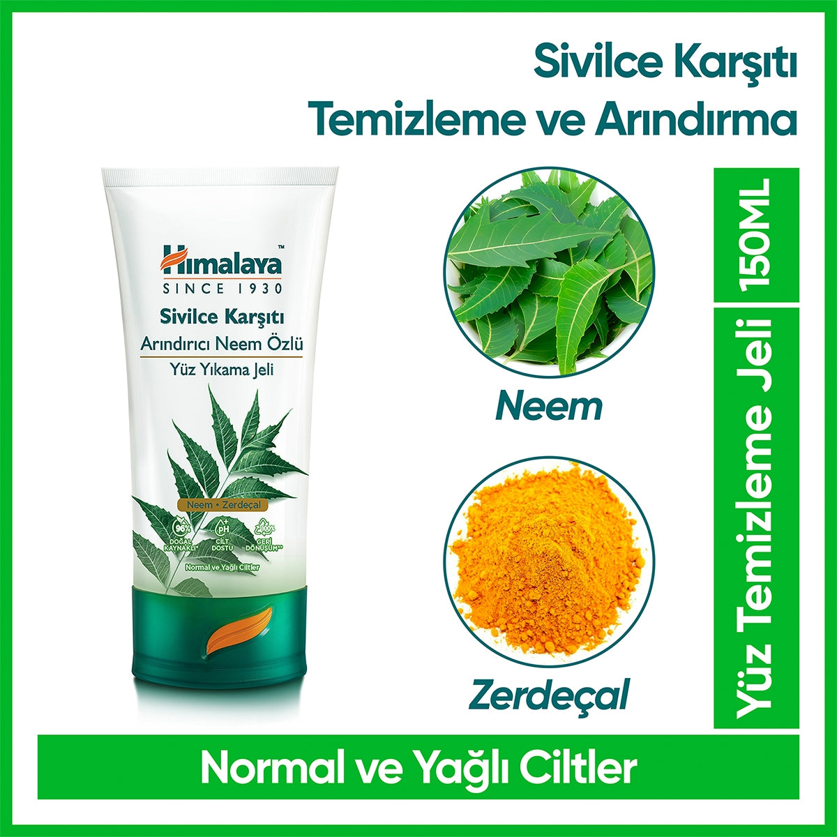 YUZ TEMIZLEME JELI NEEM OZLU ARINDIRICI 150 ML