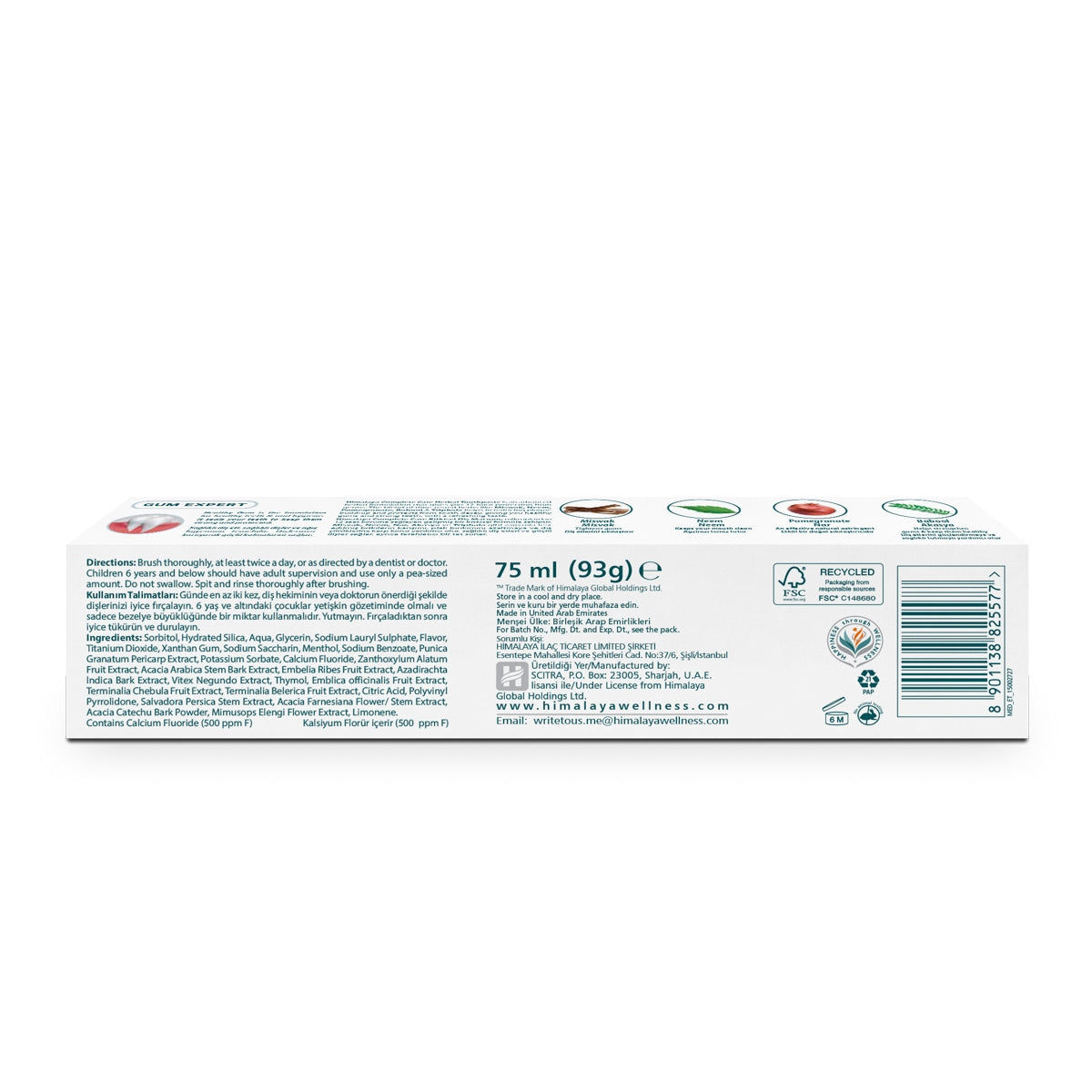 Komple Bakım Diş Macunu 75 ml