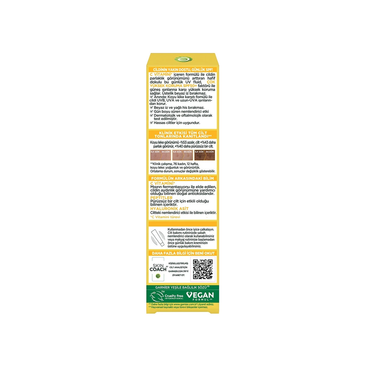 C Vitamini Parlak Günlük Güneş Koruyucu Fluid Yüz Kremi - Görünmez Doku
40ML

