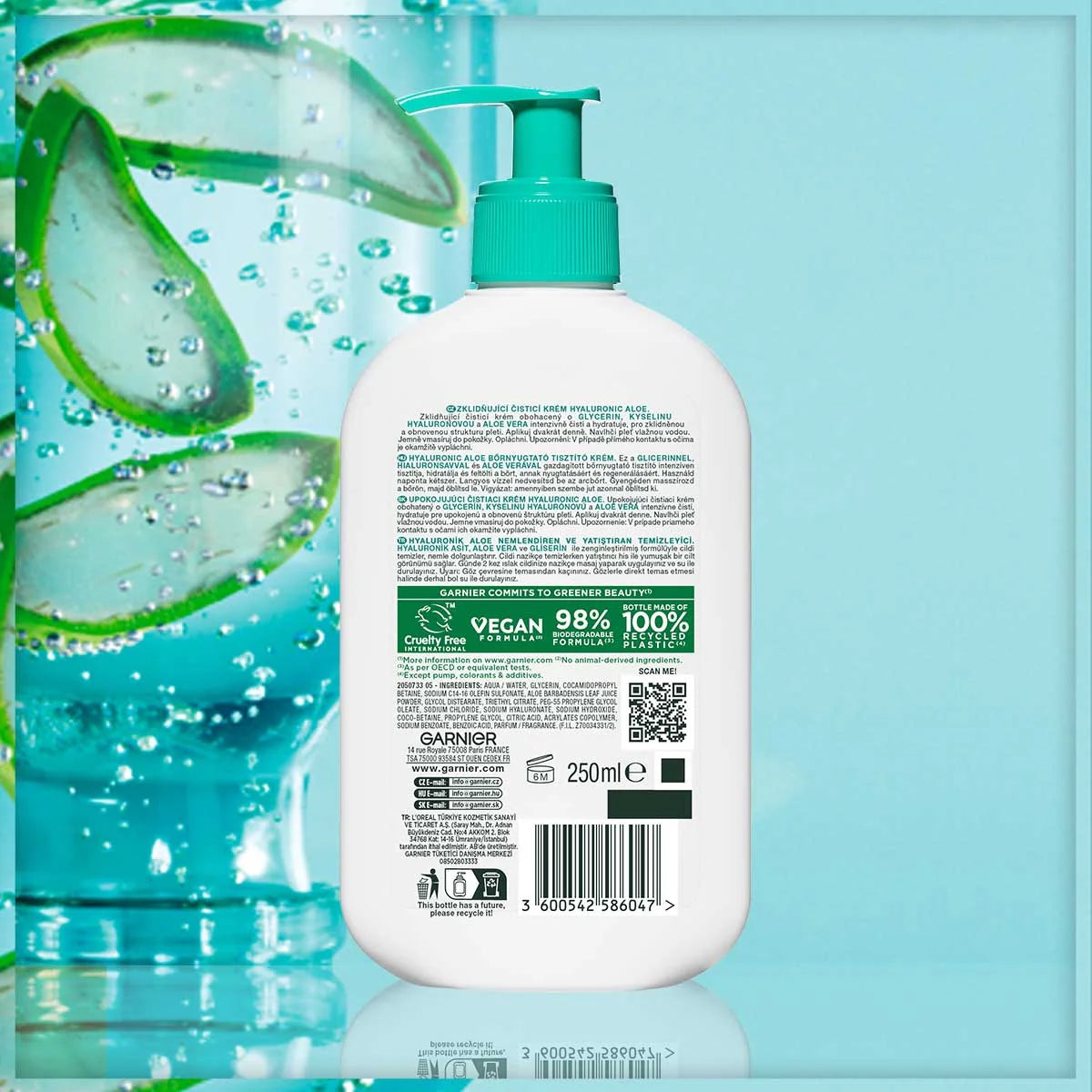 Hyaluronik Aloe Nemlendiren ve Yatıştıran Temizleyici 250 ML
