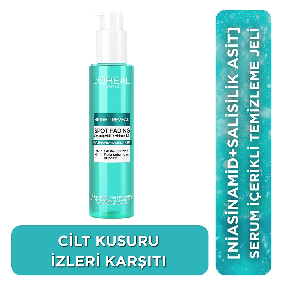 Bright Reveal Cilt Kusuru İzi Karşıtı, Serum İçerikli Temizleme Jeli
Niasinamid+Salisilik Asit 150ml
