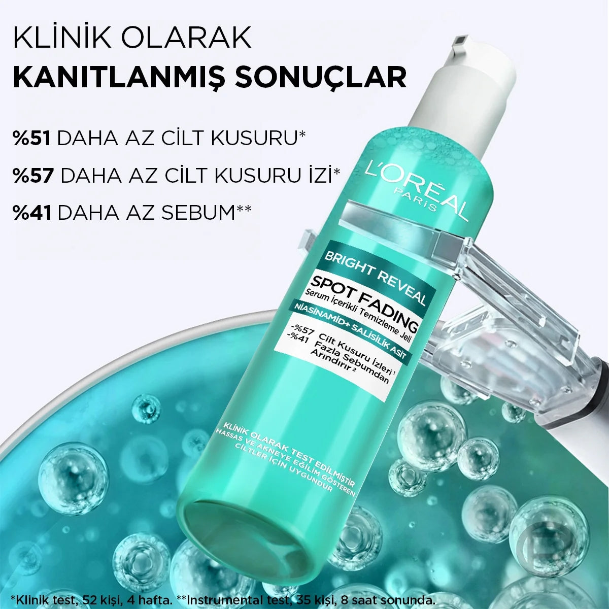 Bright Reveal Cilt Kusuru İzi Karşıtı, Serum İçerikli Temizleme Jeli
Niasinamid+Salisilik Asit 150ml

