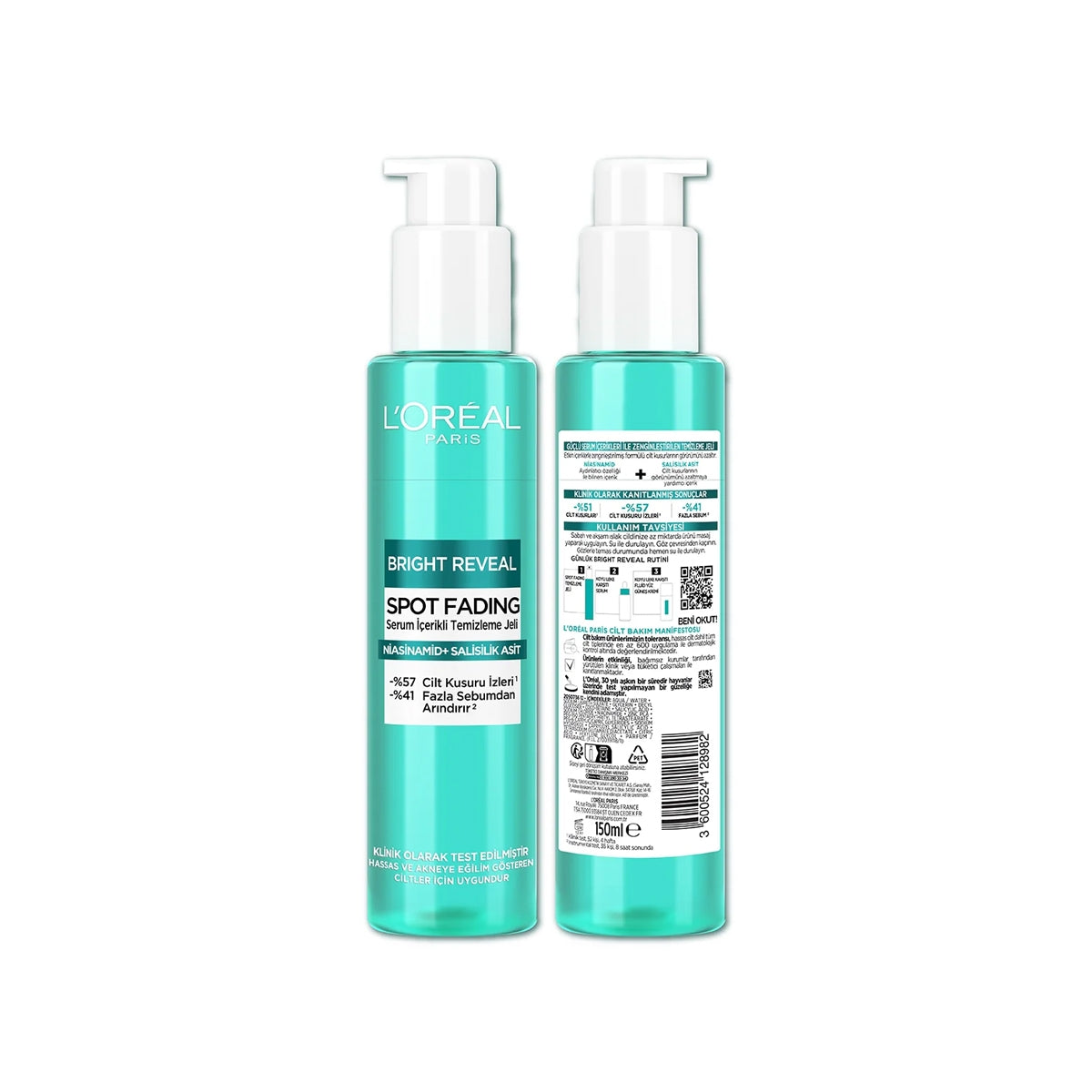 Bright Reveal Cilt Kusuru İzi Karşıtı, Serum İçerikli Temizleme Jeli
Niasinamid+Salisilik Asit 150ml
