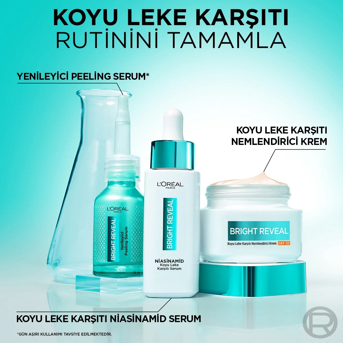 Bright Reveal Koyu Leke Karşıtı, Cilt Tonu Eşitleyici Spf50+
Nemlendirici Krem Niasinamid 50ml
