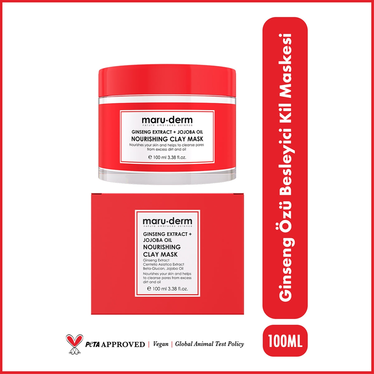 Ginseng Özü + Jojoba Yağı Besleyici Kil Maskesi 100 ML