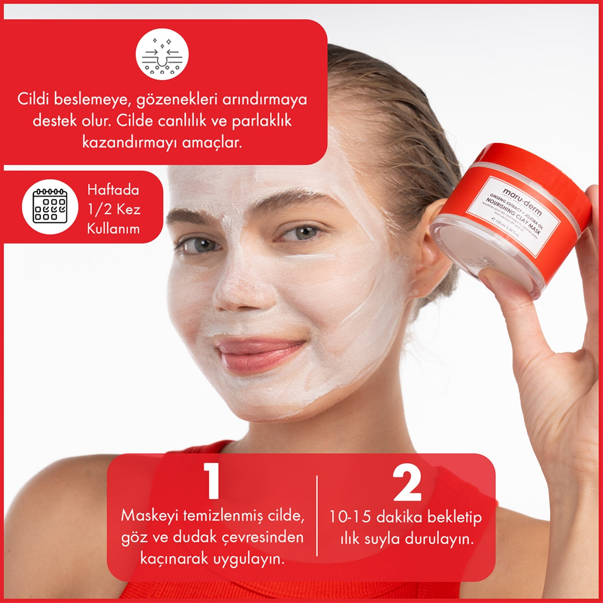 Ginseng Özü + Jojoba Yağı Besleyici Kil Maskesi 100 ML