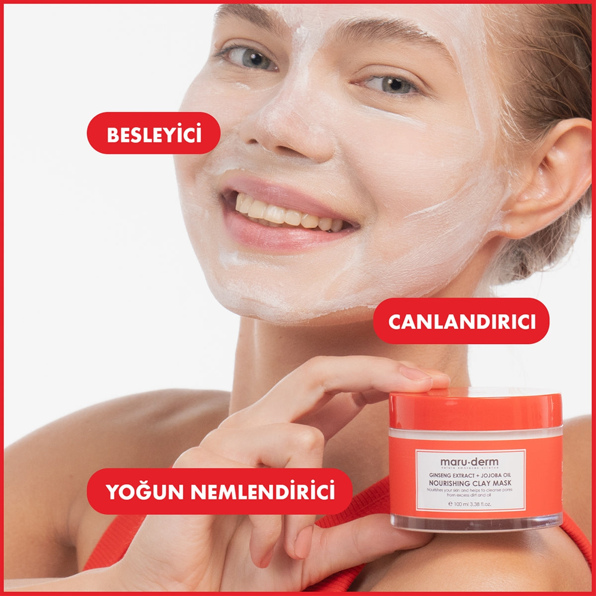 Ginseng Özü + Jojoba Yağı Besleyici Kil Maskesi 100 ML