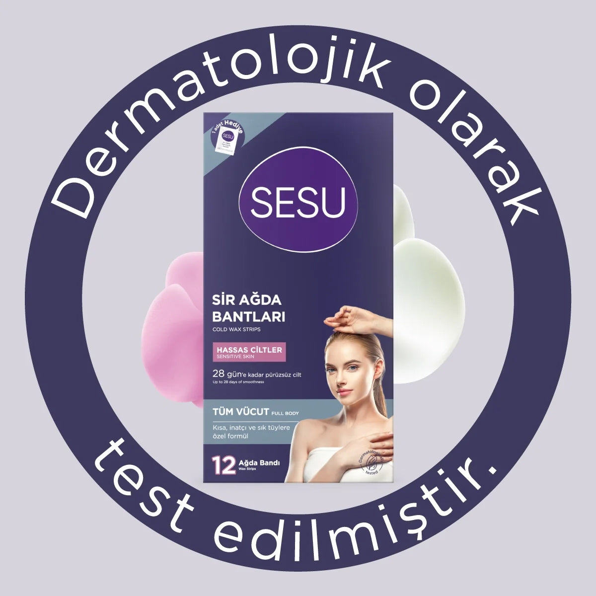 Tüm Vücut Ağda Bandı Hassas Ciltler 12'li