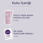 Tüm Vücut Ağda Bandı Hassas Ciltler 12'li