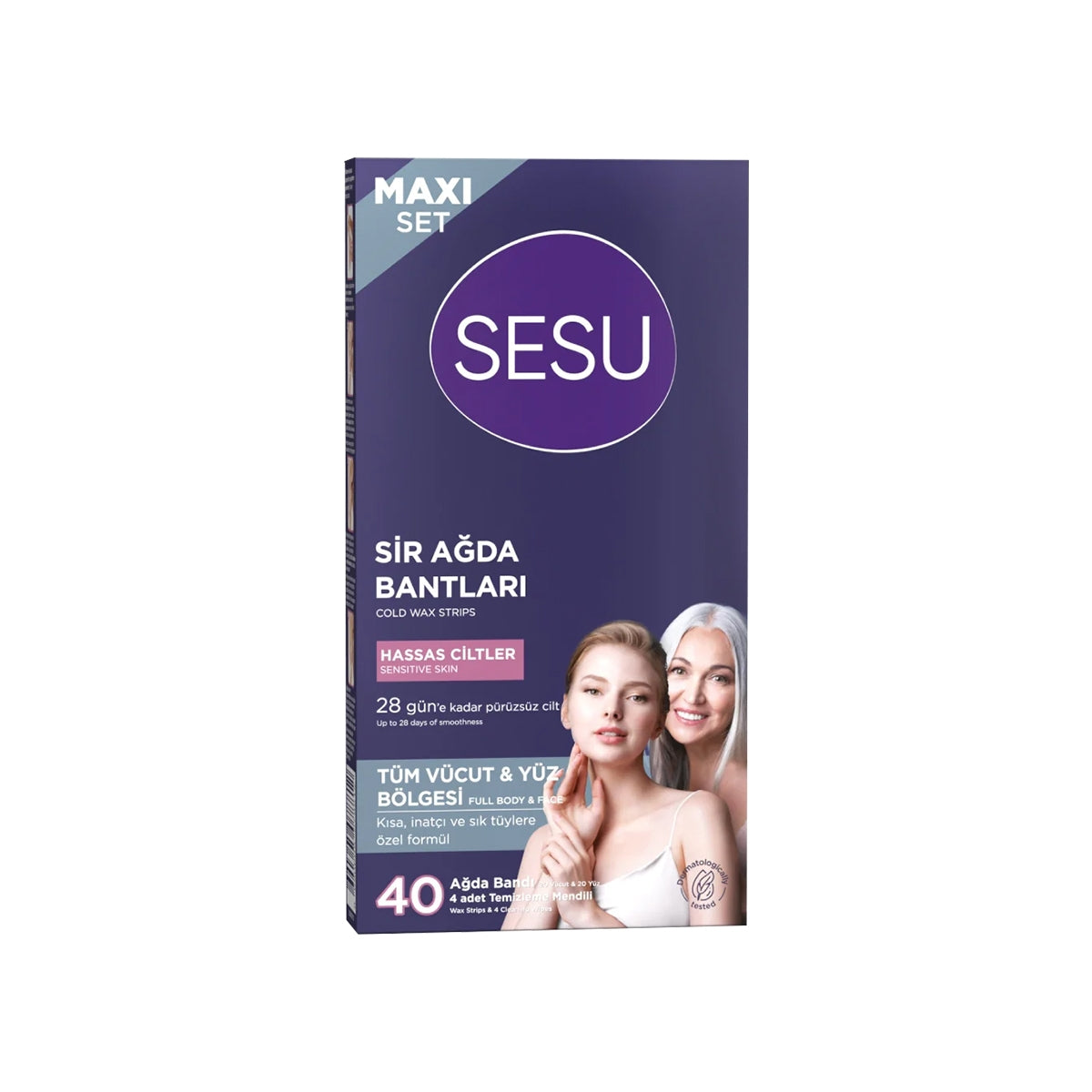SESU Yüz ve Vücut Ağda Bandı Hassas Ciltler - STD / STD