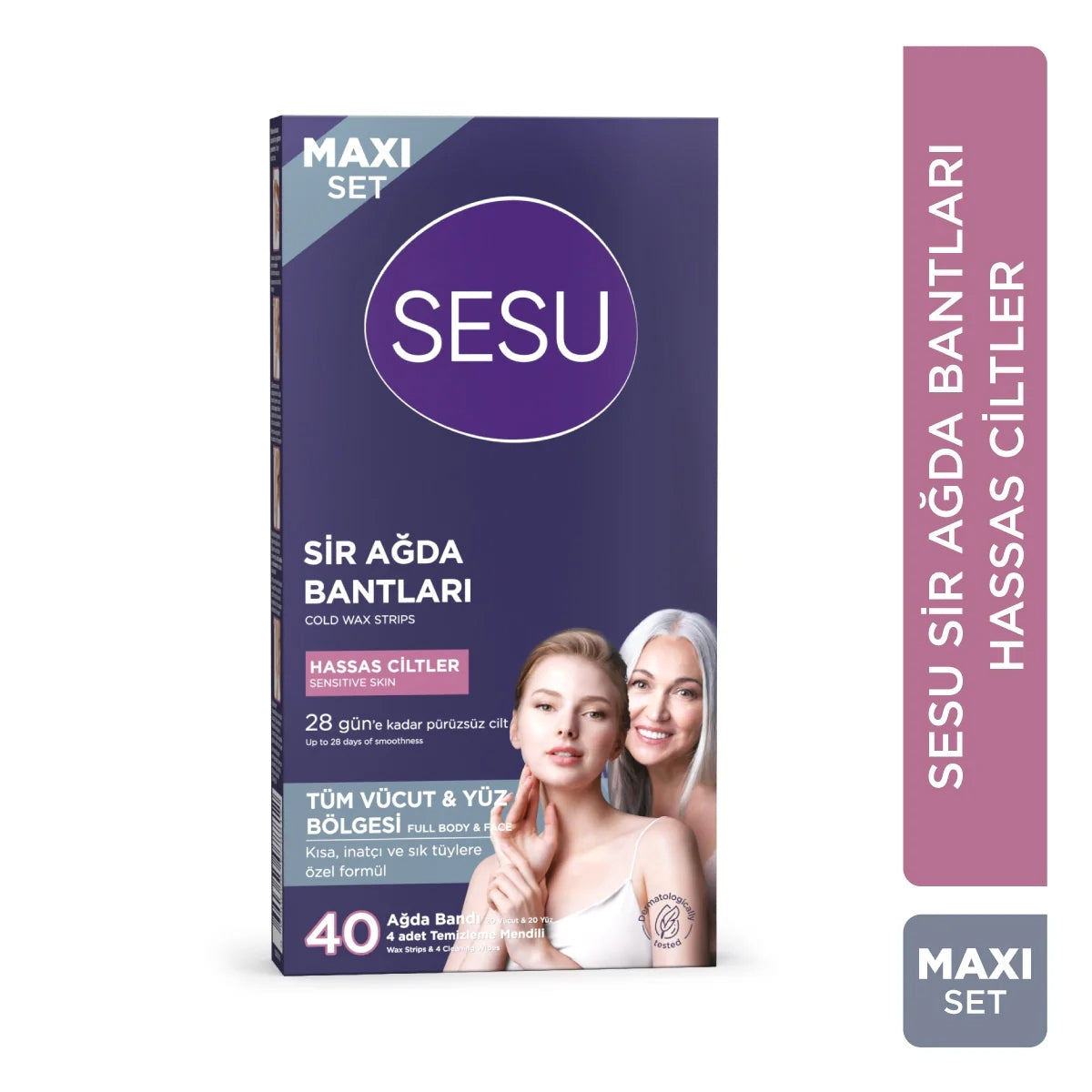 Yüz ve Vücut Ağda Bandı Hassas Ciltler 40'li
