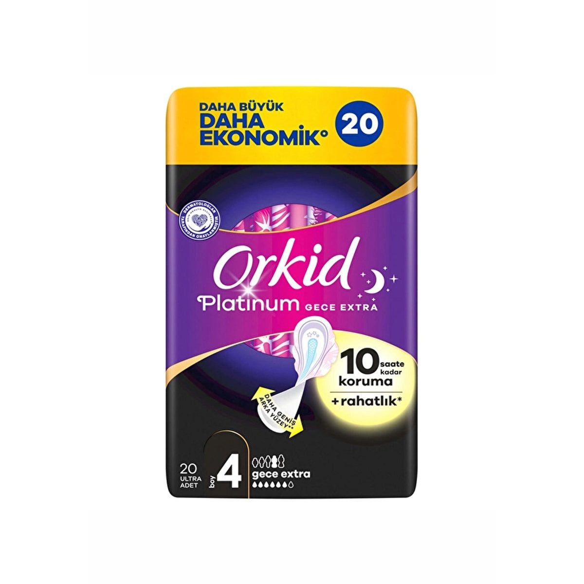 Orkid Platinium Dörtlü Paket Gece Extra 20 Adet