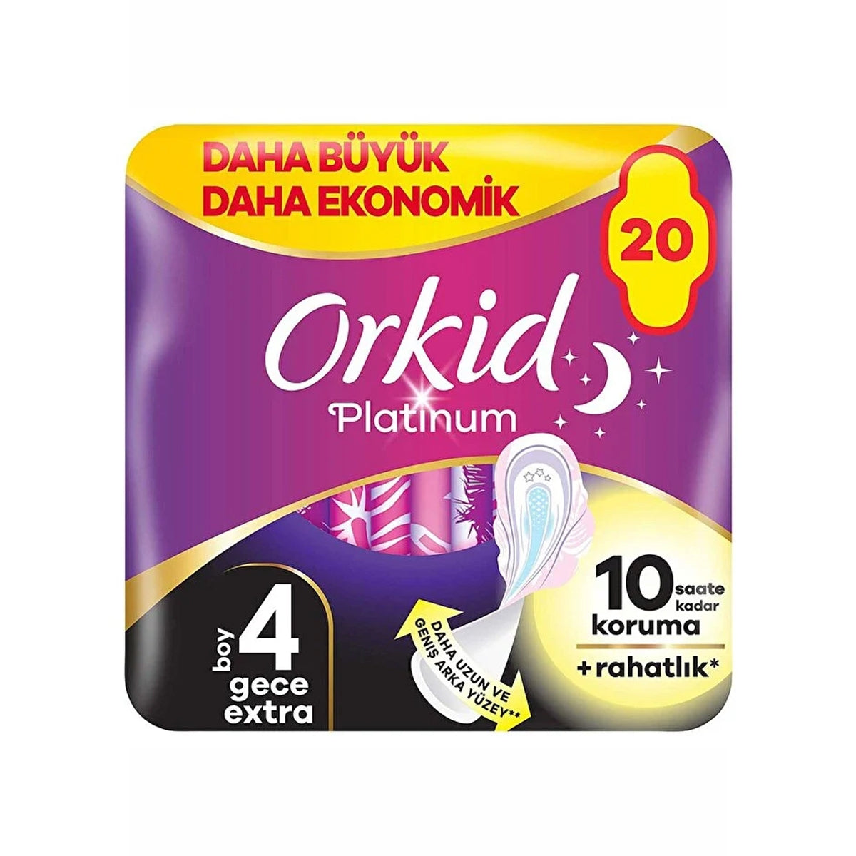 Orkid Platinium Dörtlü Paket Gece Extra 20 Adet