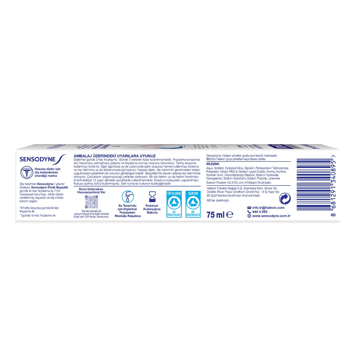 DIS MACUNU KLINIK BEYAZLIK DIS LEKELERINE KARSI 75 ML
