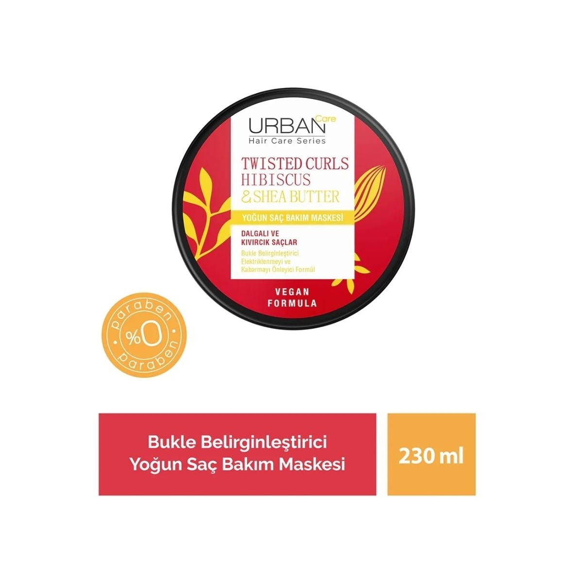 Twisted Curls Hibiscus ve Shea Butter Saç Maskesi 230 ml