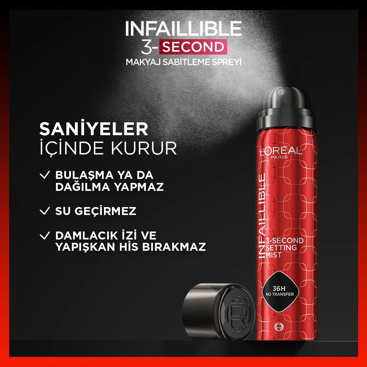 Makyaj Sabitleyici Infaillible 3-Second Setting Mist