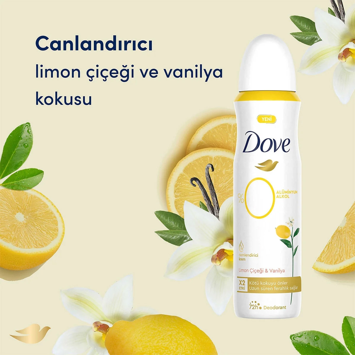 Limon Çiçeği ve Vanilya 0 Alüminyum Kadın Deodorant Sprey