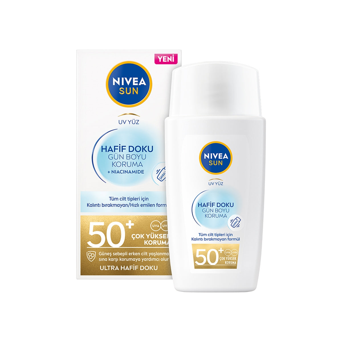 YUZ GUNES KREMI HAFİF DOKULU SPF50 40 ML