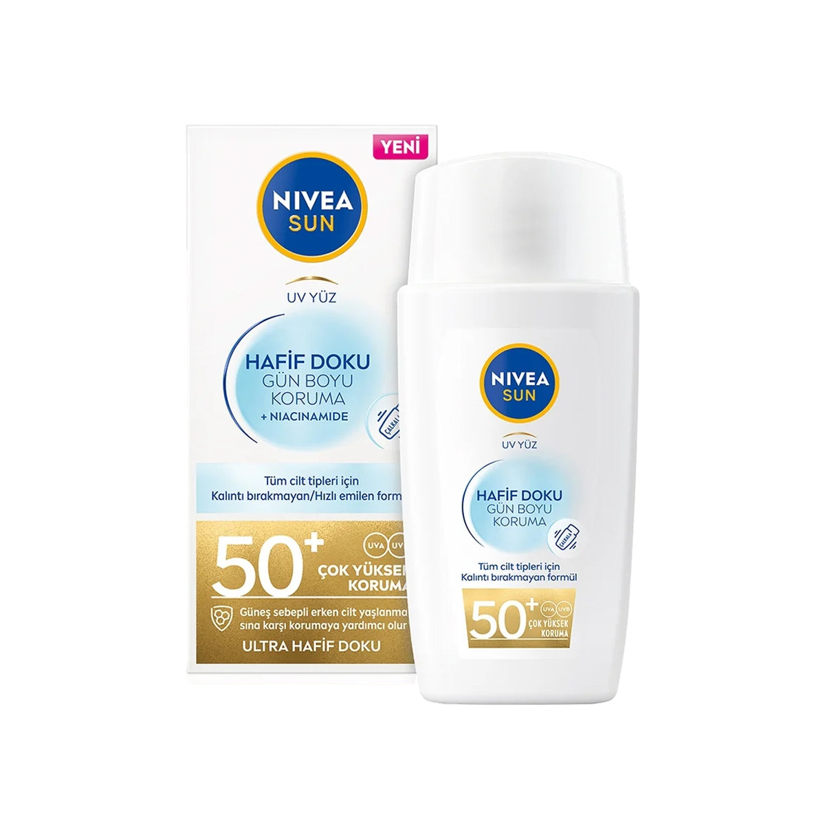 YUZ GUNES KREMI HAFİF DOKULU SPF50 40 ML