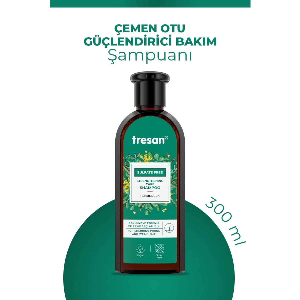 Şampuan Çemen Otu Güçlendirici Sülfatsız 300 ml
