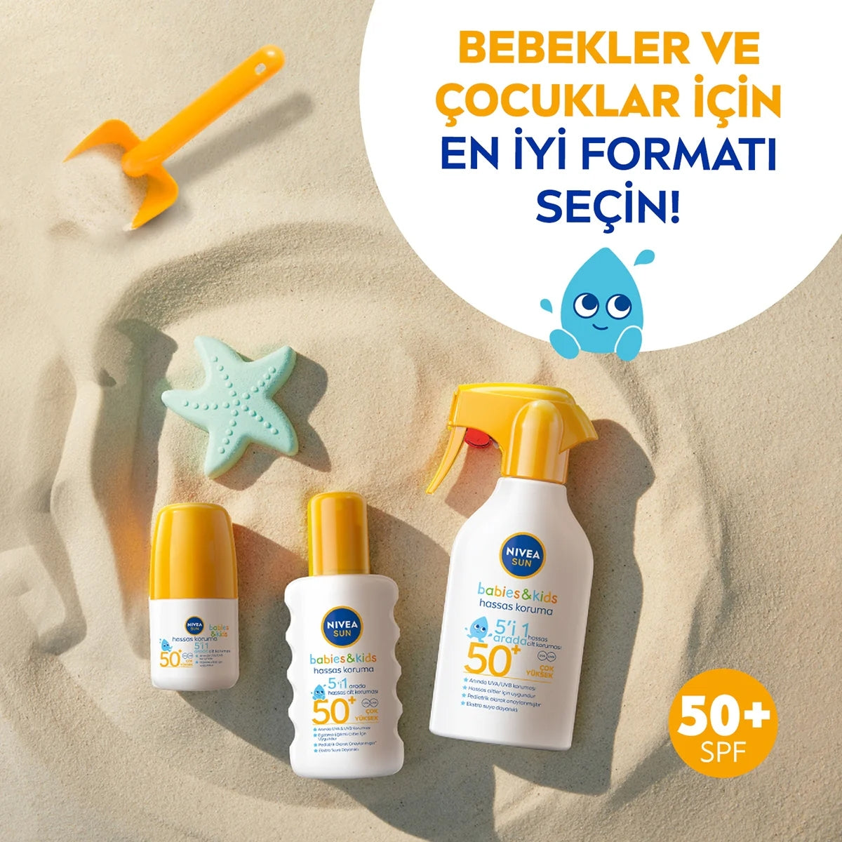 Hassas Koruma Bebek ve Çocuk Güneş Spreyi SPF50 270 ml