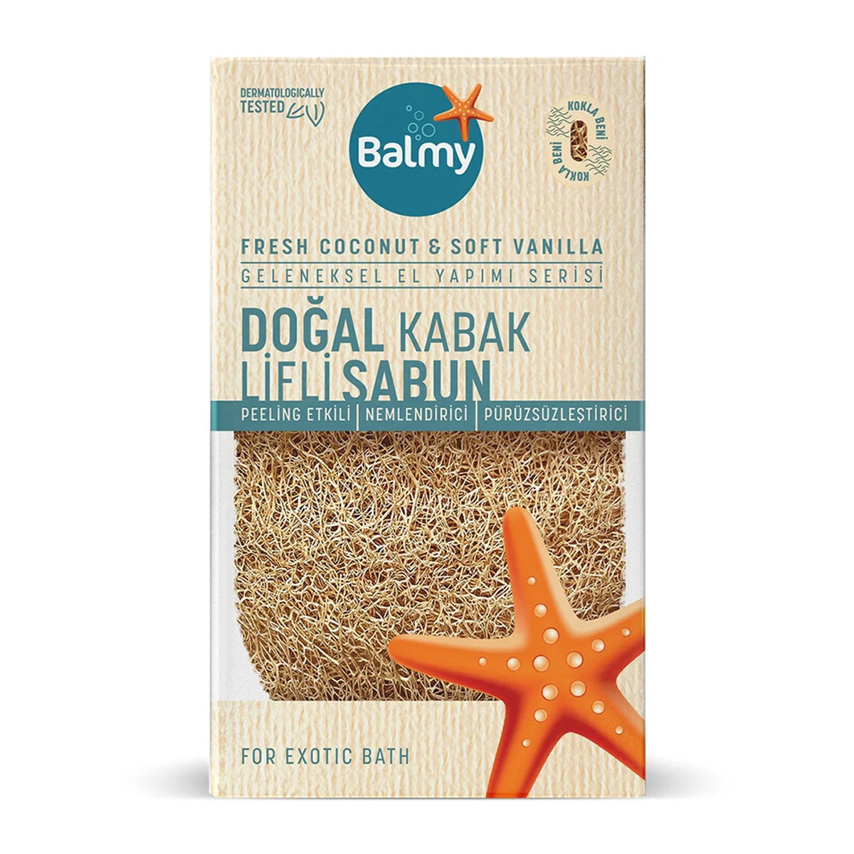 Fresh Coconut and Soft Vanilla Doğal Kabak Lifli Sabun