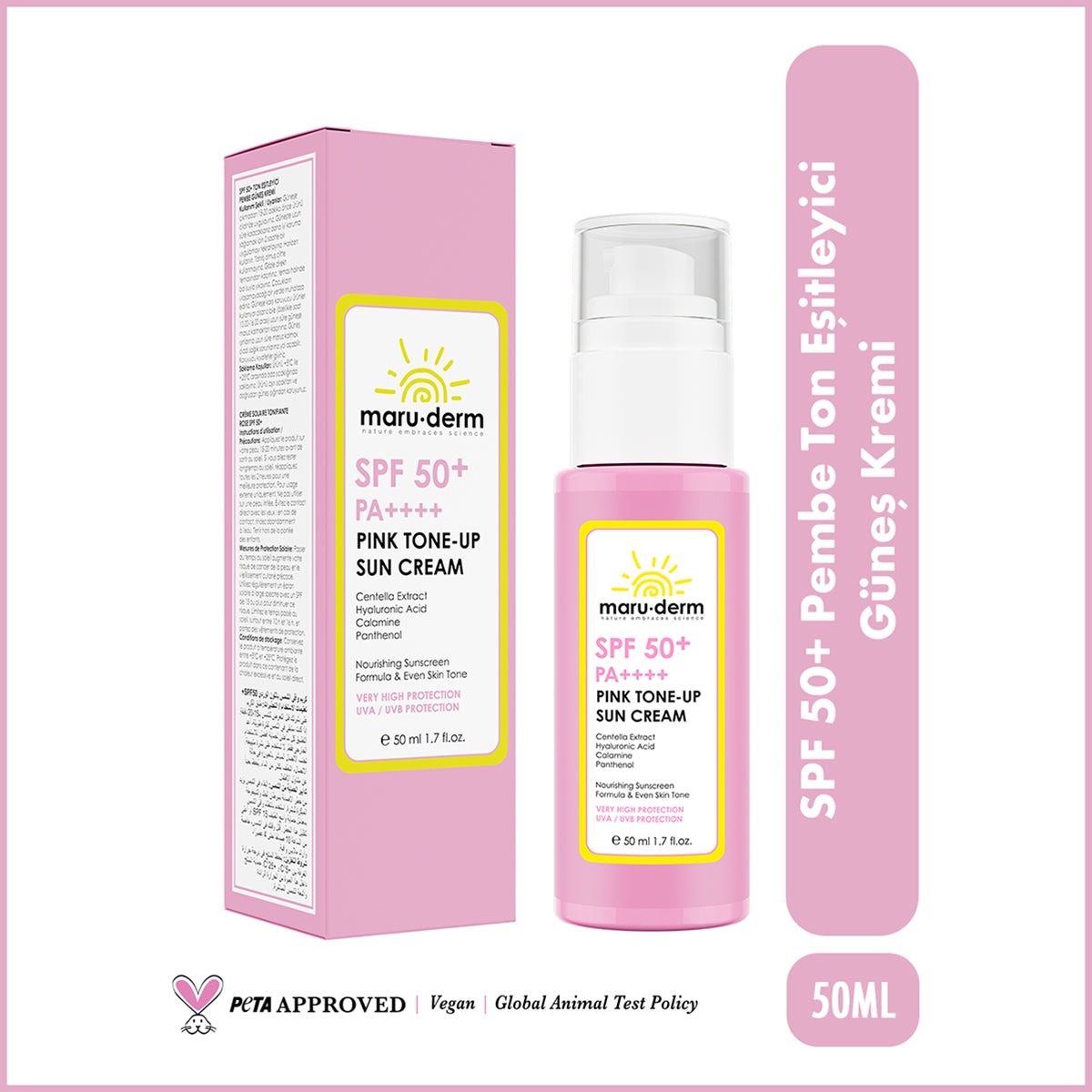 Pembe Ton Eşitleyici Güneş Kremi SPF50+ 50 ml