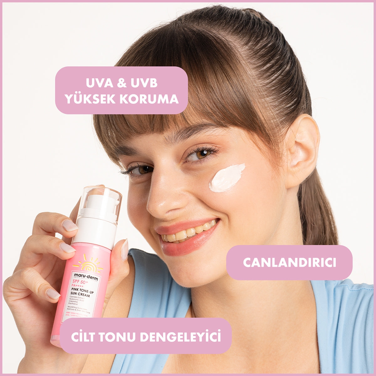 Pembe Ton Eşitleyici Güneş Kremi SPF50+ 50 ml