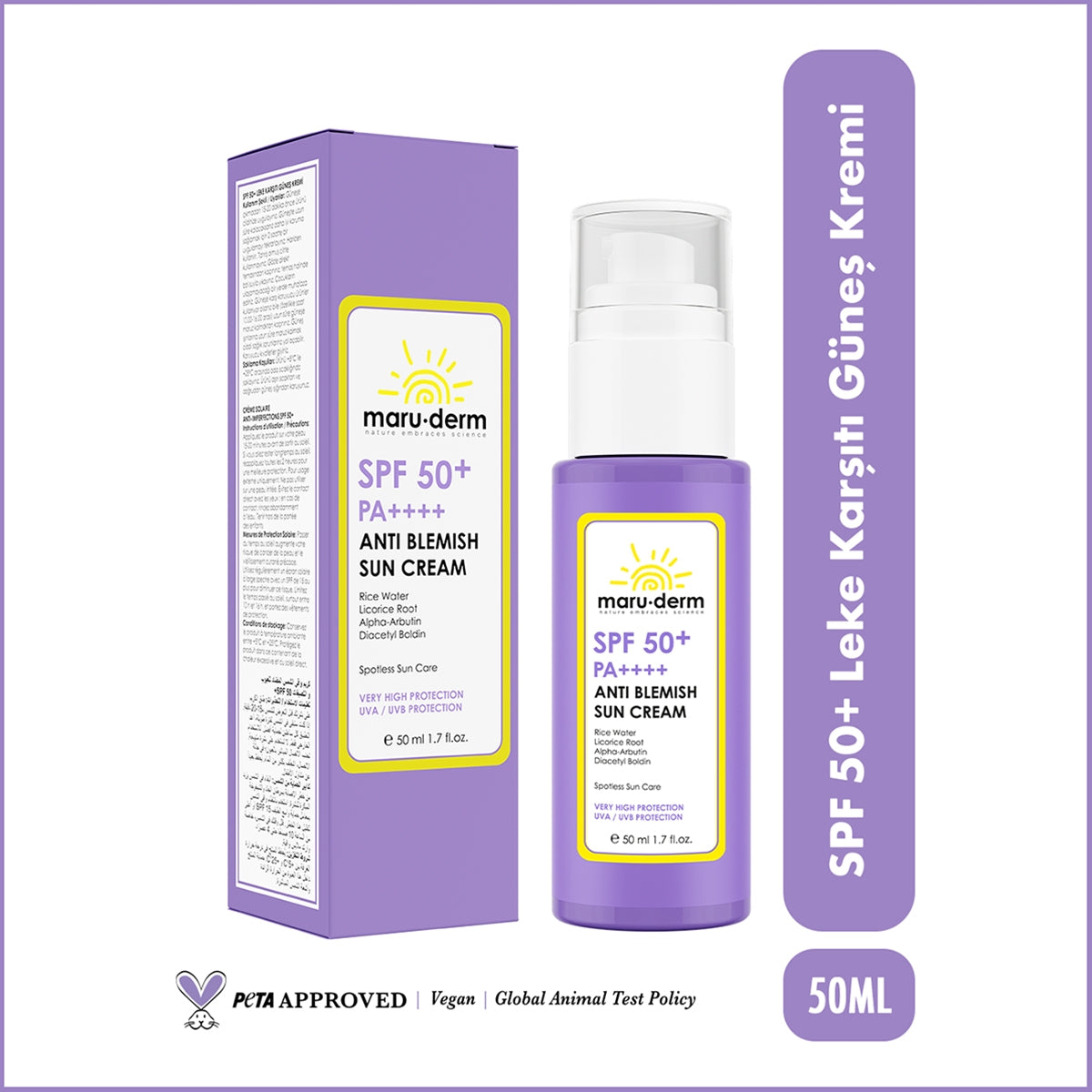 Leke Karşıtı Güneş Kremi SPF50+ 50 ml