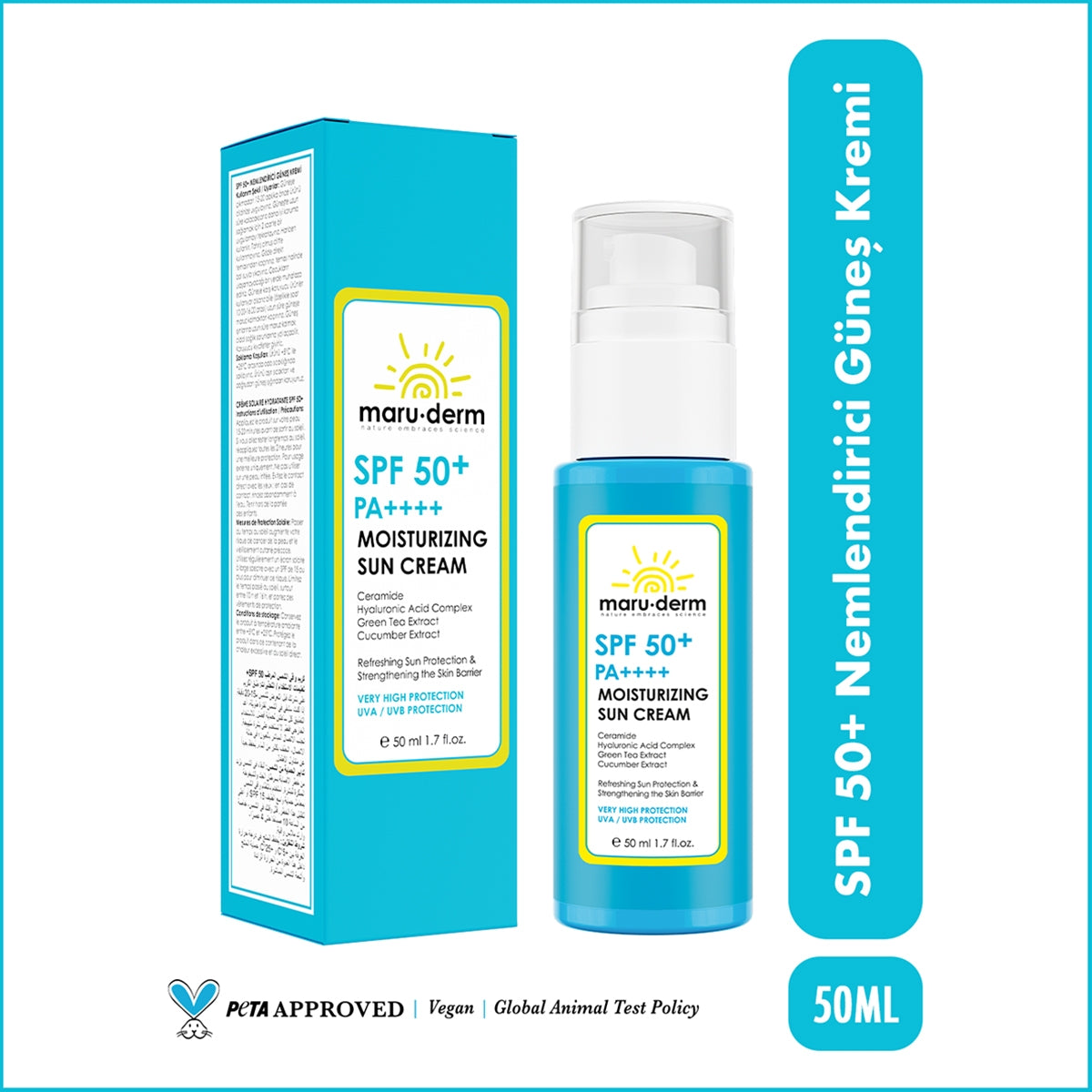 Nemlendirici Güneş Kremi SPF50+ 50 ml