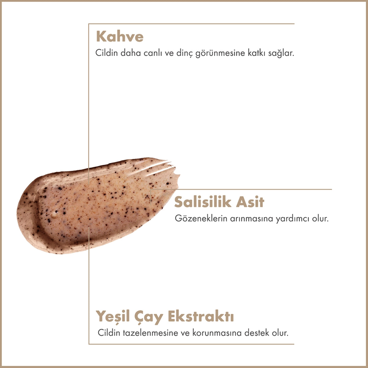 Kahve ve Yeşilçay Özlü Vücut Peelingi 250 ml