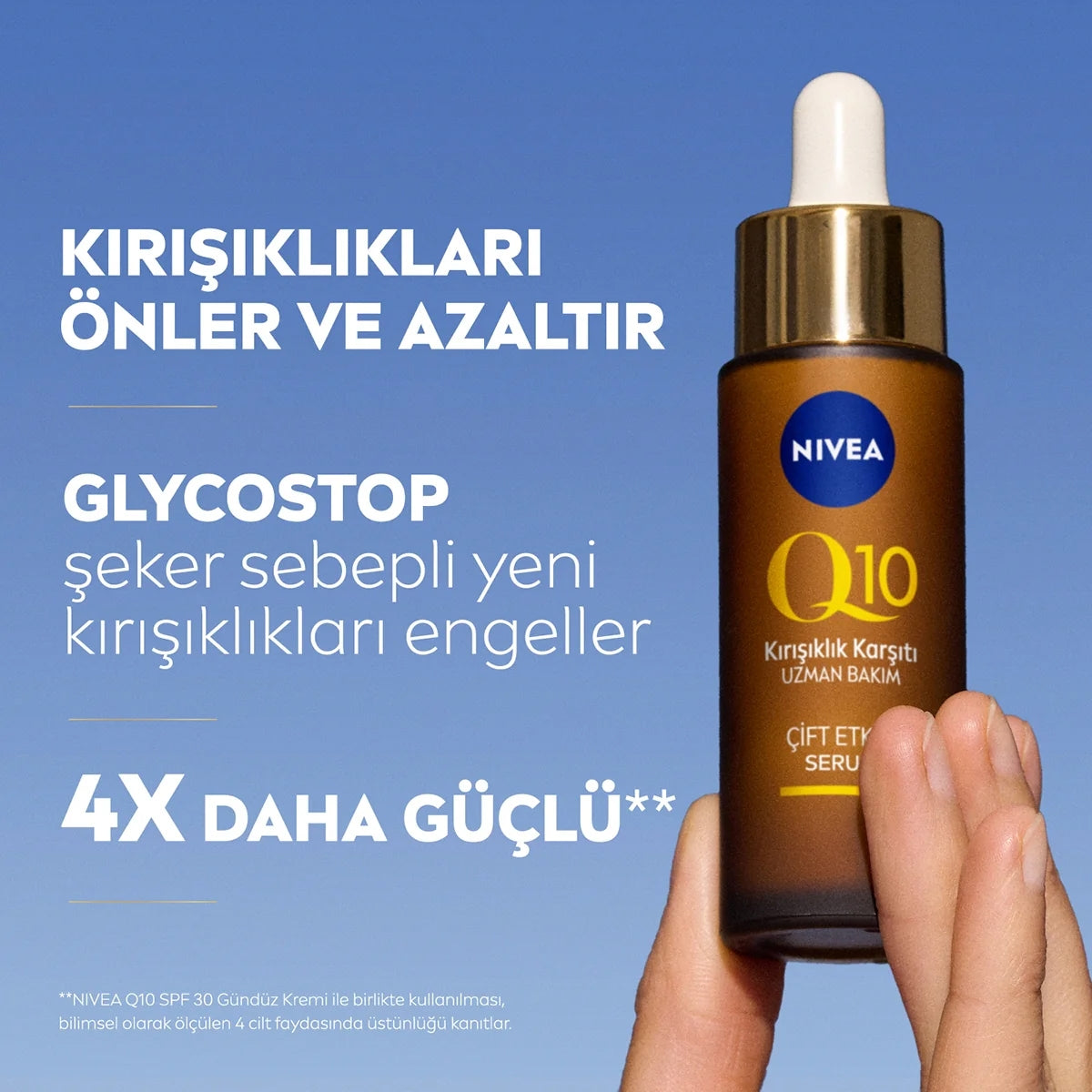 KIRISIKLIK KARSITI YUZ BAKIM SERUMU Q10 30 ML

