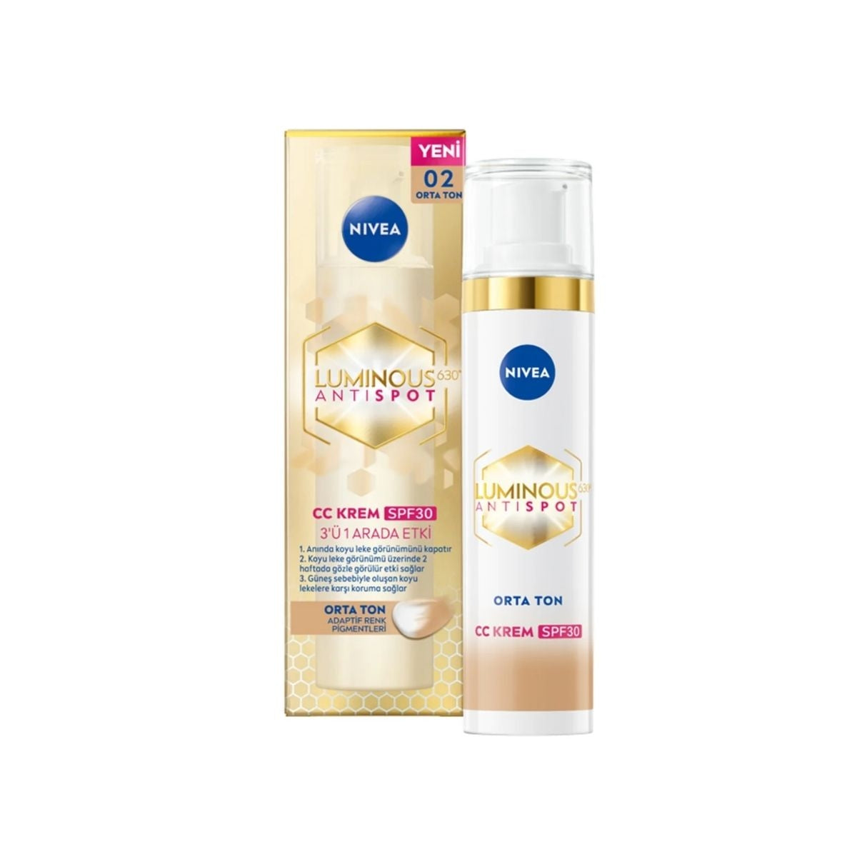 LUMINOUS630 CC KREM LEKE KARSITI ORTA TON SPF30 40 ML