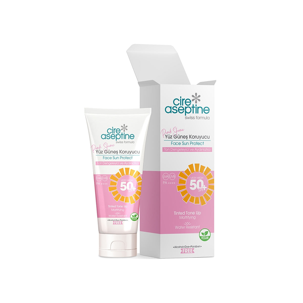 YUZ GUNES KREMI TON DENGELEYICI PEMBE SPF50 50 ML