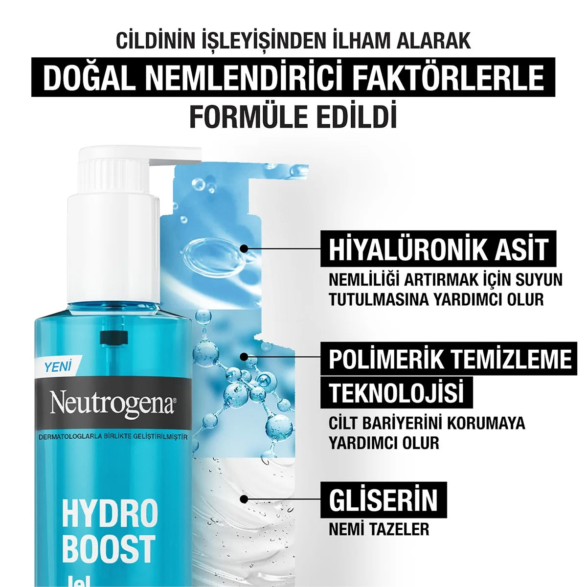 YUZ TEMIZLEME JELI HYDRO BOOST 200 ML
