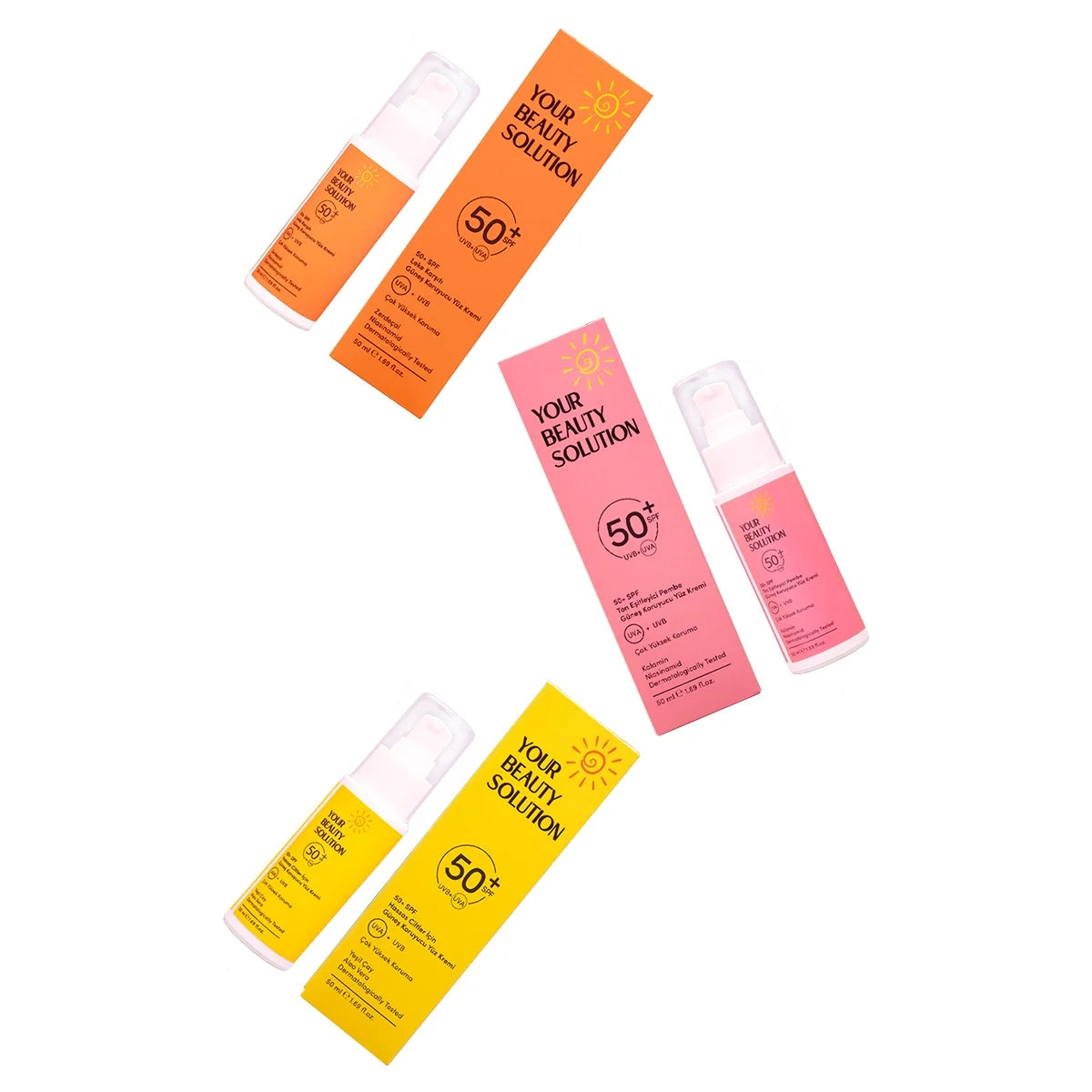 SPF50 Hassas Ciltler İçin Yüz Güneş Koruyucu 50Ml