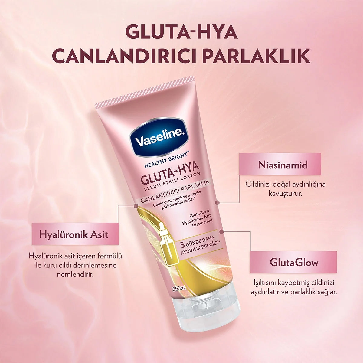 Gluta Hya Serum Etkili Losyon Canlandırıcı Parlaklık 200 ml
