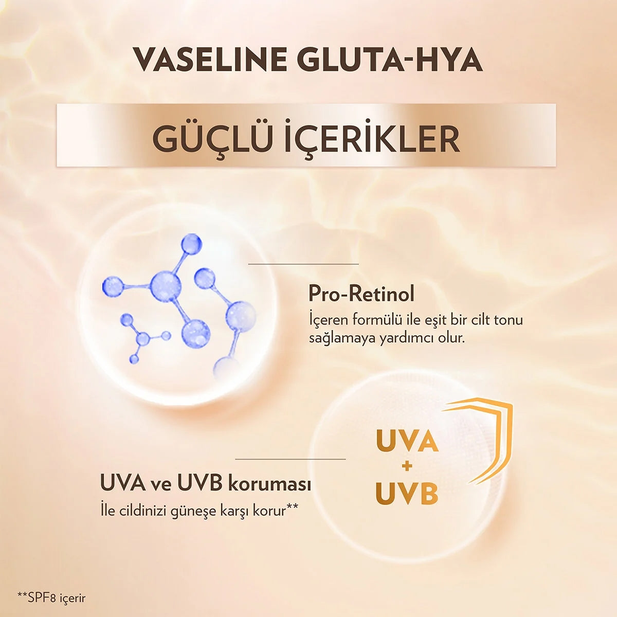 Gluta Hya Serum Etkili UV Losyon Leke Karşıtı ve Aydınlarıcı 200 ml

