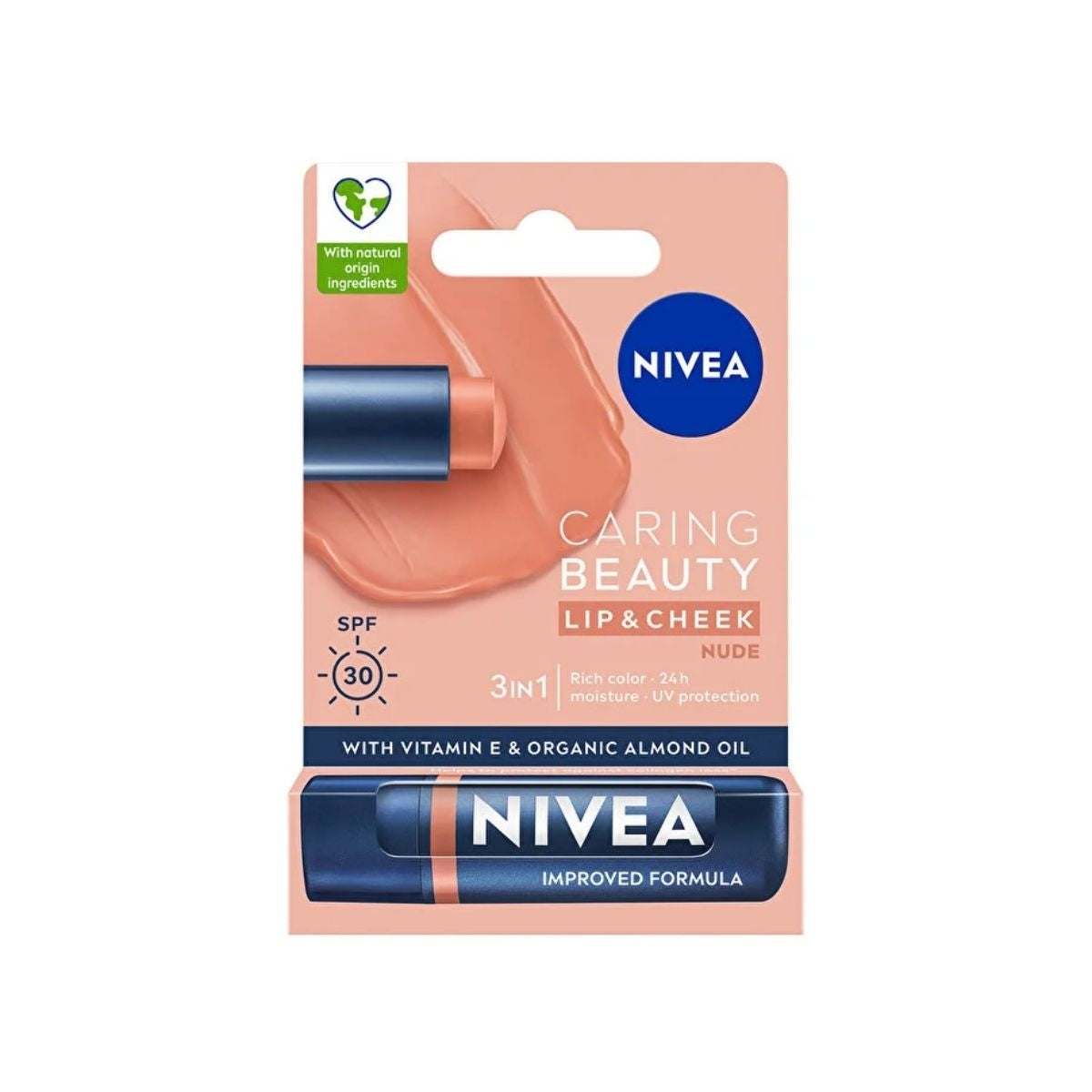 Caring Beauty Dudak ve Allık Nude SPF30 4,8 g