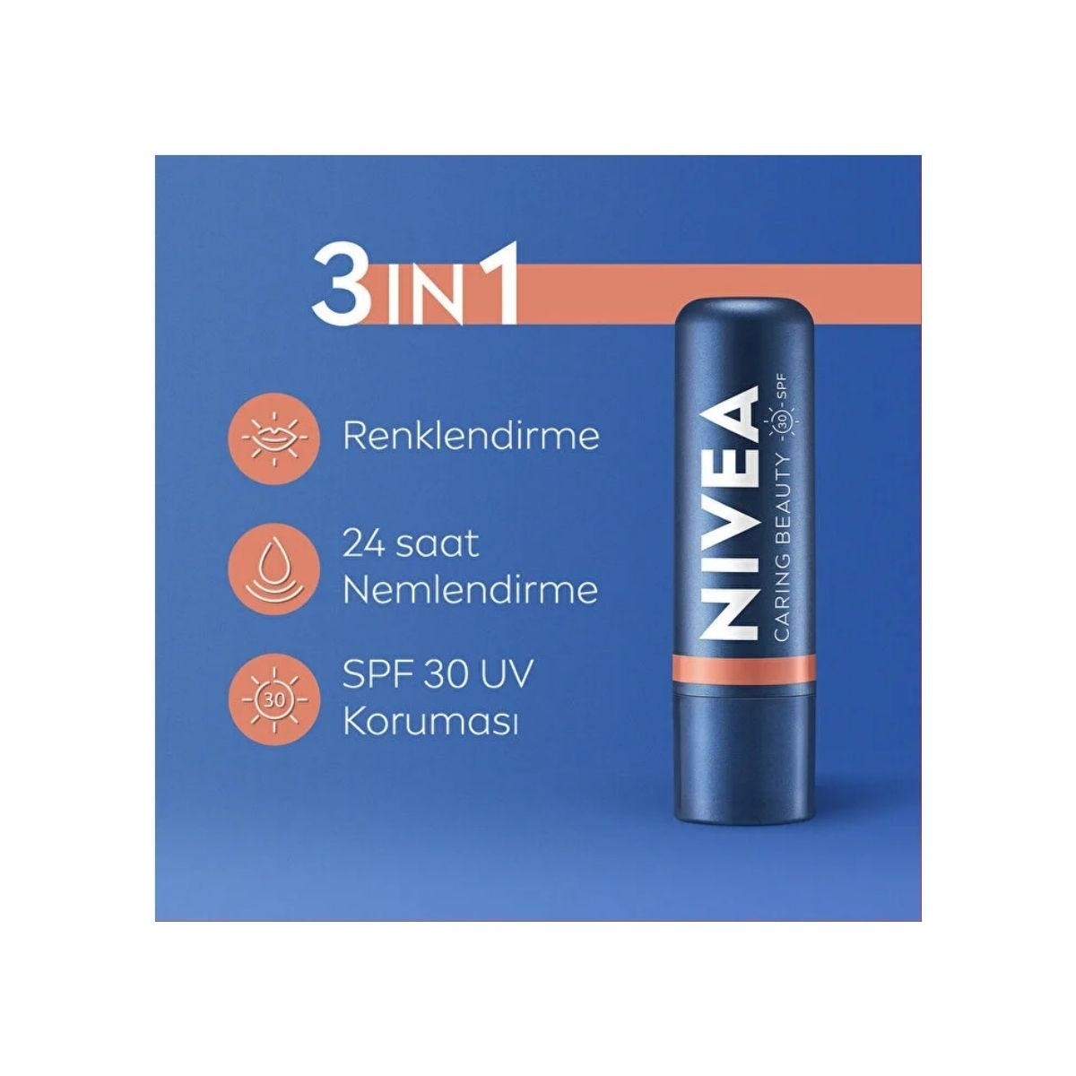 Caring Beauty Dudak ve Allık Nude SPF30 4,8 g