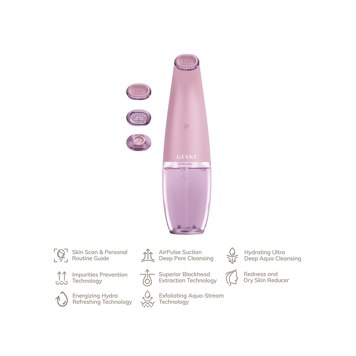 Yüz Temizleyici Aqua Stream Smart 8 Fonksiyonlu Pembe