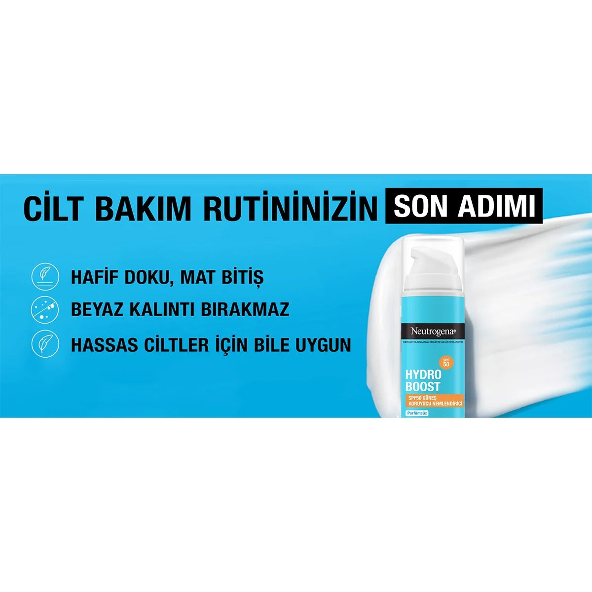 Hydro Boost SPF50 Güneş Koruyucu Nemlendirici 50 ml
