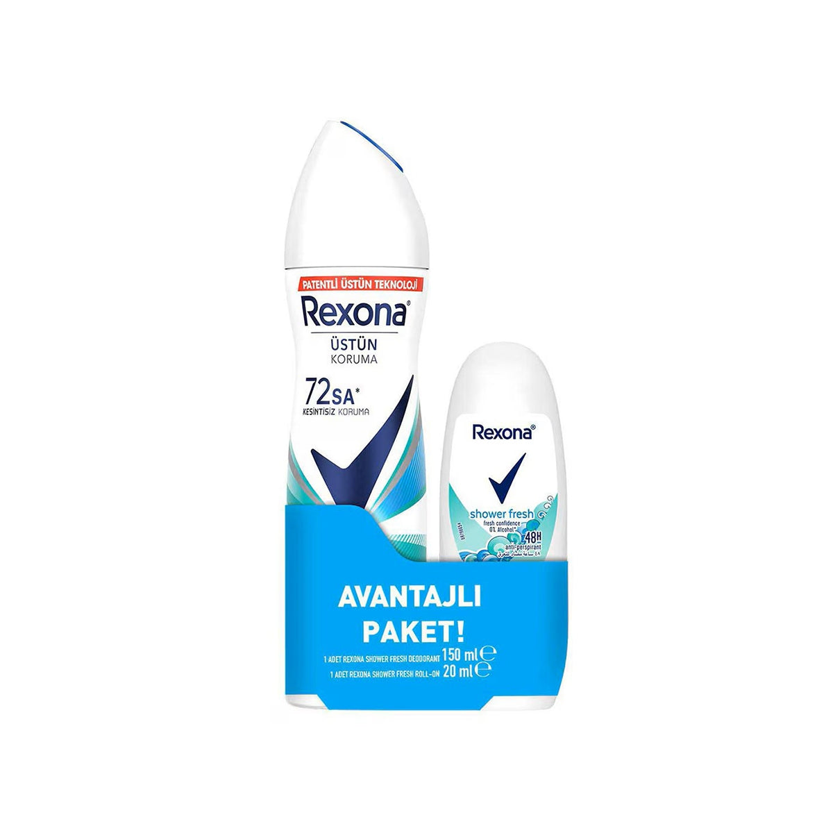 Kadın Deodorant Sprey Shower Fresh 150 ml + Mini Roll On 20 ml